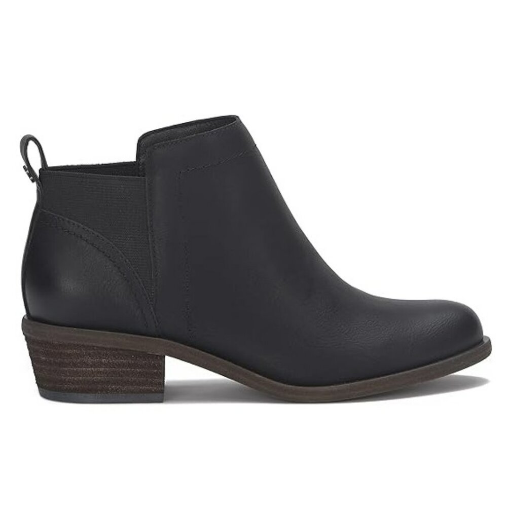 Lucky Brand HAYLIA Bootie Black Leather Women's 6M
